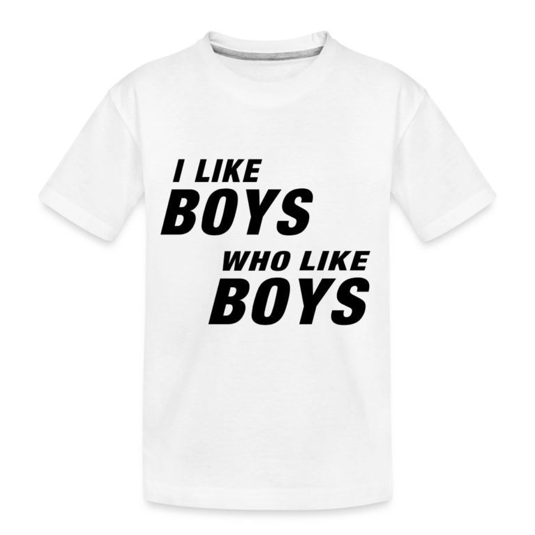 i-like-boys-who-like-boys-black-teenager-premium-bio-t-shirt-weiss