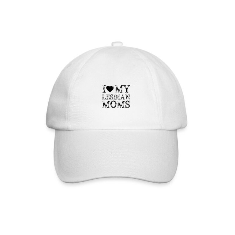 i-love-my-lesbian-moms-baseballkappe-weiss-weiss