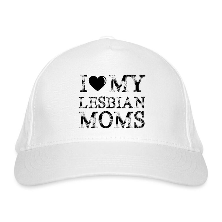i-love-my-lesbian-moms-bio-baseballkappe-weiss