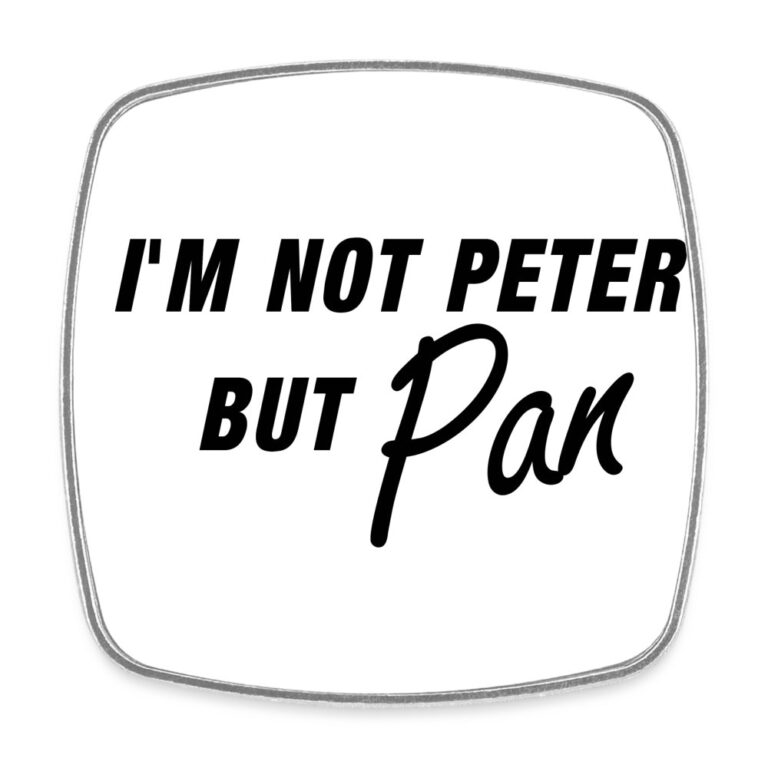 im-not-peter-but-pan-viereckiger-kuehlschrankmagnet-weiss