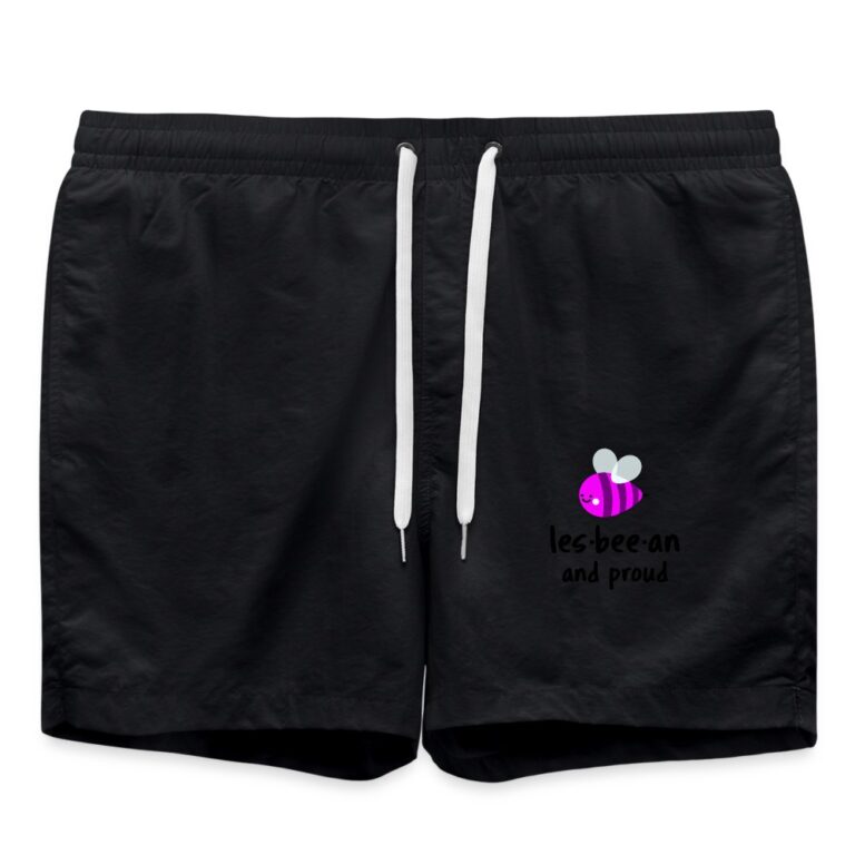 lesbian-an-proud-badeshorts-schwarz
