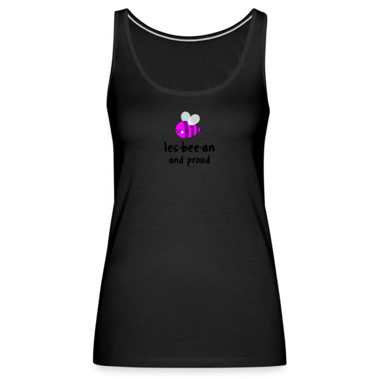 lesbian-an-proud-frauen-premium-tank-top-schwarz