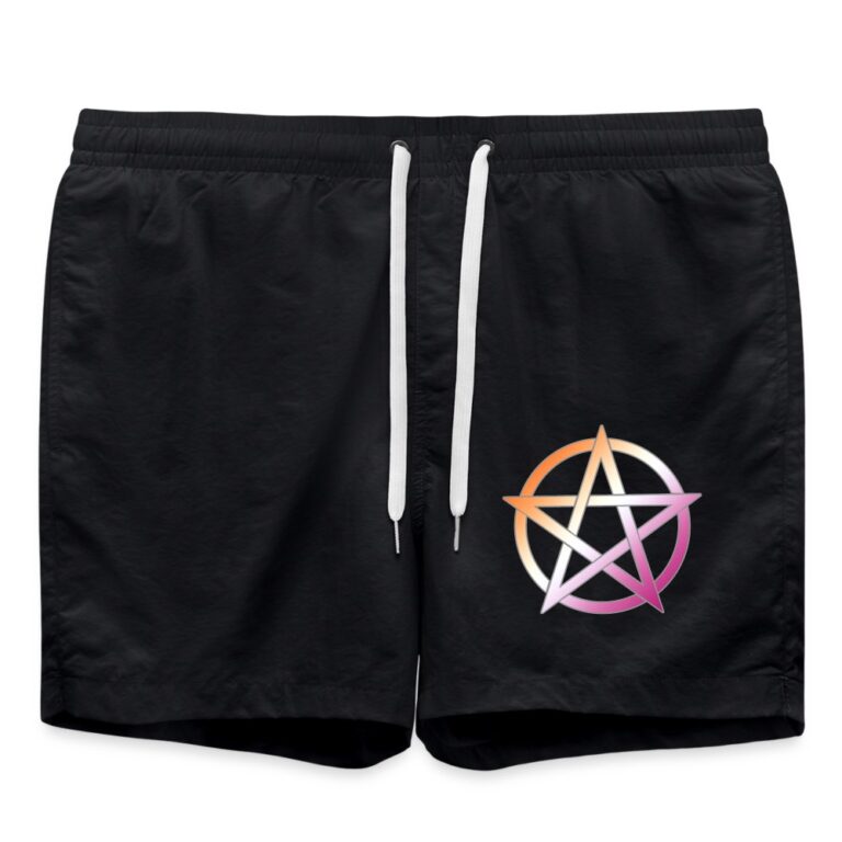 lesbian-pride-pentagramm-badeshorts-schwarz