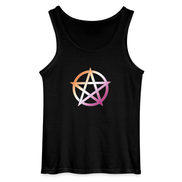 lesbian-pride-pentagramm-gildan-maenner-tank-top-schwarz