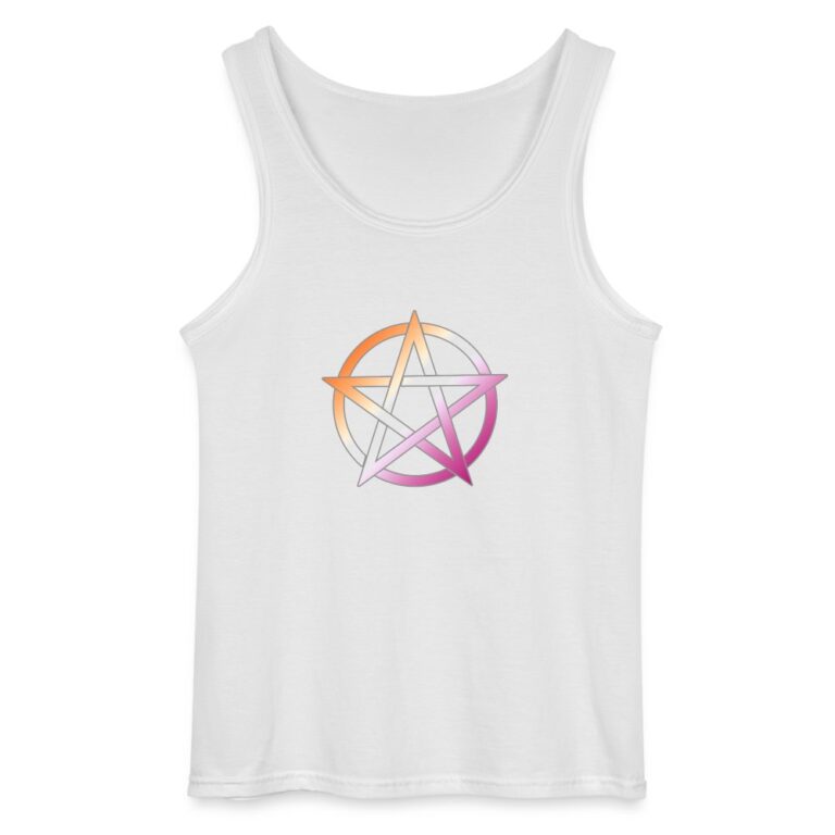 lesbian-pride-pentagramm-gildan-maenner-tank-top-weiss