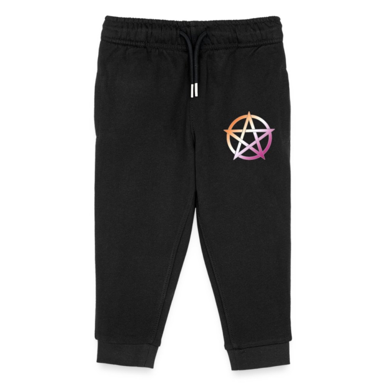 lesbian-pride-pentagramm-stanleystella-kinder-bio-jogginghose-mini-mover-schwarz