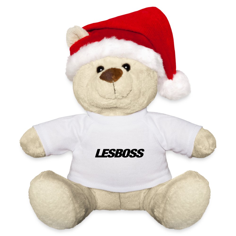 lesboss-weihnachtsteddy-weiss