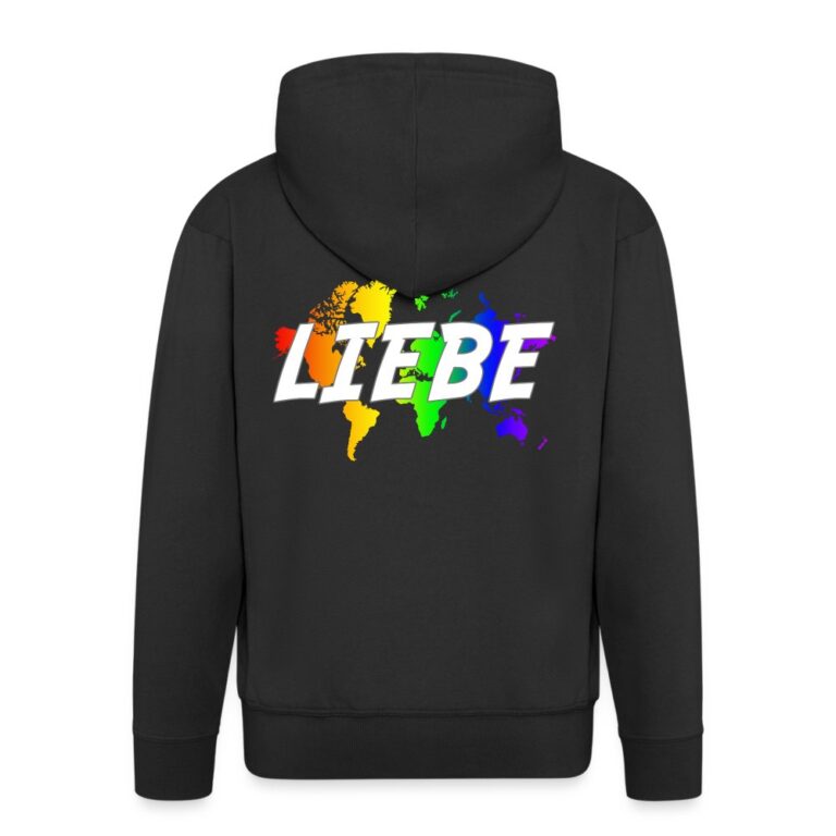 liebe-auf-weltkarte-maenner-premium-kapuzenjacke-schwarz