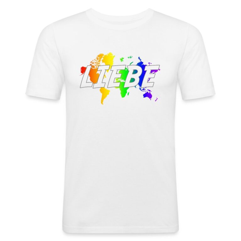 liebe-auf-weltkarte-maenner-slim-fit-t-shirt-weiss
