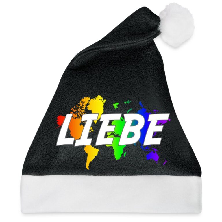 liebe-auf-weltkarte-weihnachtsmuetze-schwarz-weiss