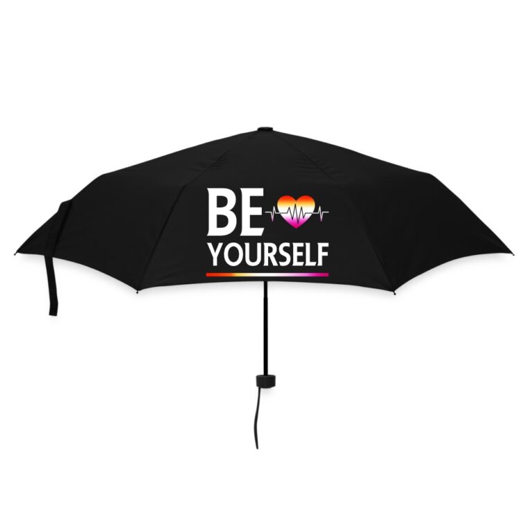 liebevolles-statement-be-yourself-herzschlag-regenschirm-klein-schwarz
