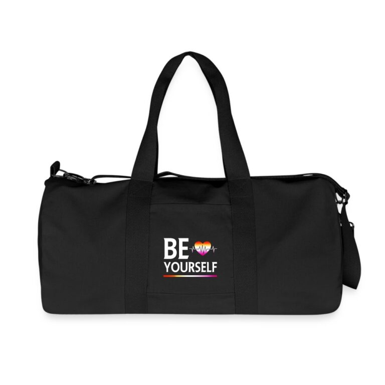 liebevolles-statement-be-yourself-herzschlag-stanleystella-recycelte-canvas-duffle-bag-schwarz