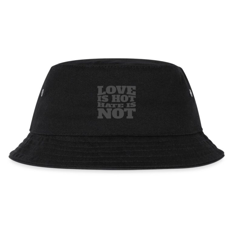 love-is-hot-hate-is-not-kinder-bucket-hat-schwarz
