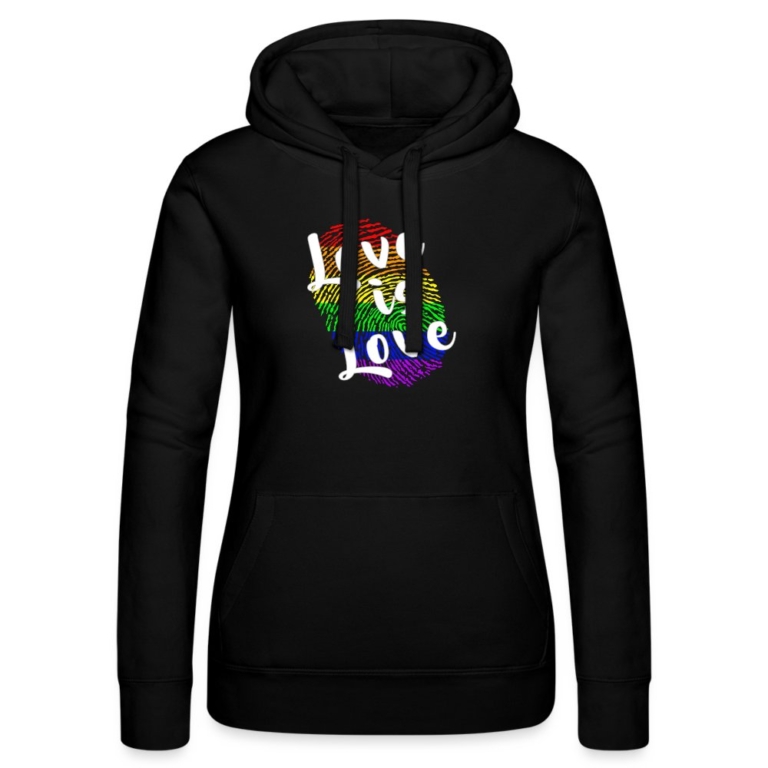 love-is-love-frauen-kapuzen-sweater-von-russell-schwarz
