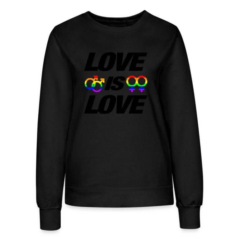 love-is-love-frauen-sweatshirt-schwarz