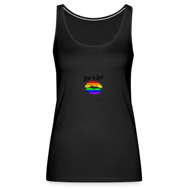love-is-love-lips-frauen-premium-tank-top-schwarz
