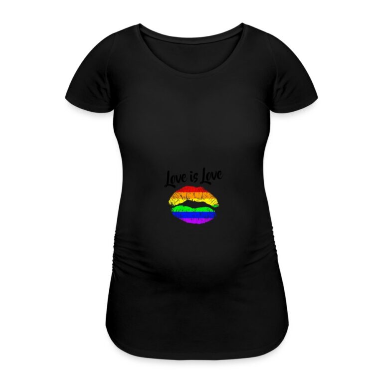 love-is-love-lips-frauen-schwangerschafts-t-shirt-schwarz