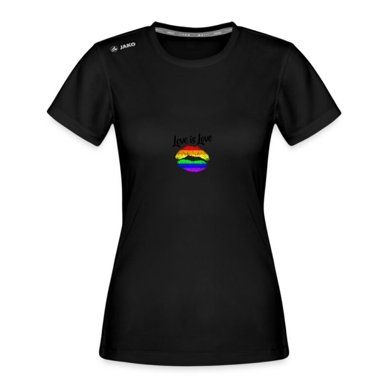 love-is-love-lips-jako-frauen-t-shirt-run-20-schwarz