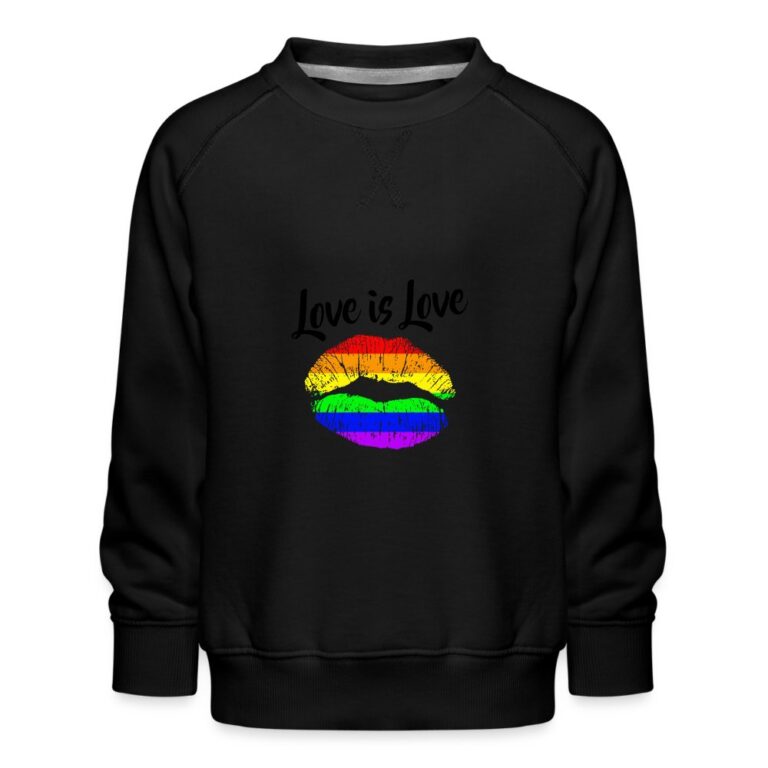 love-is-love-lips-kinder-premium-pullover-schwarz