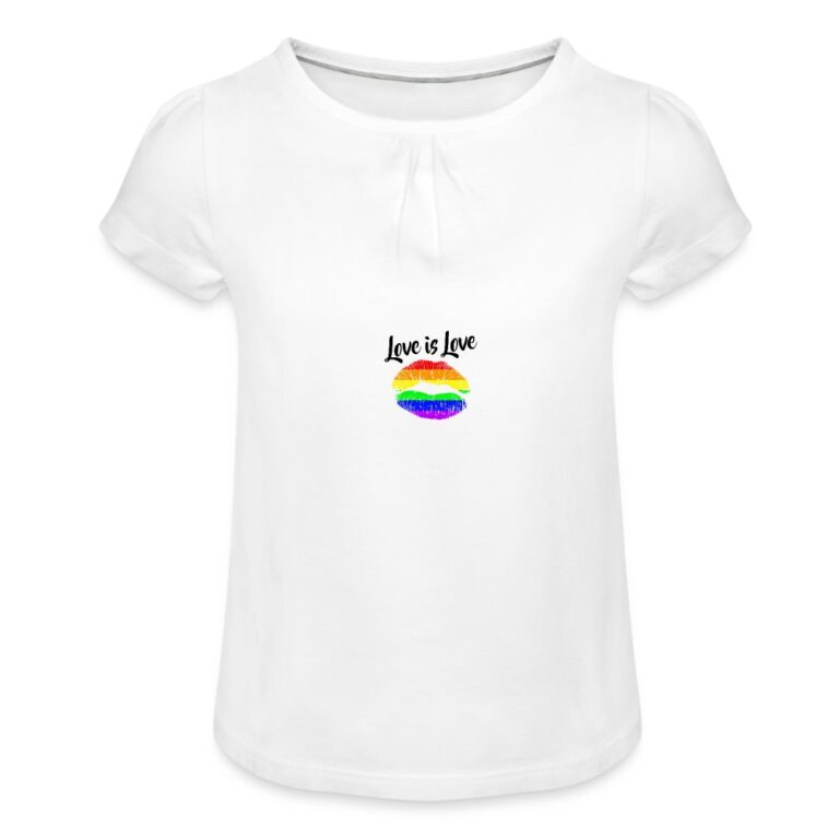 love-is-love-lips-maedchen-t-shirt-mit-raffungen-weiss