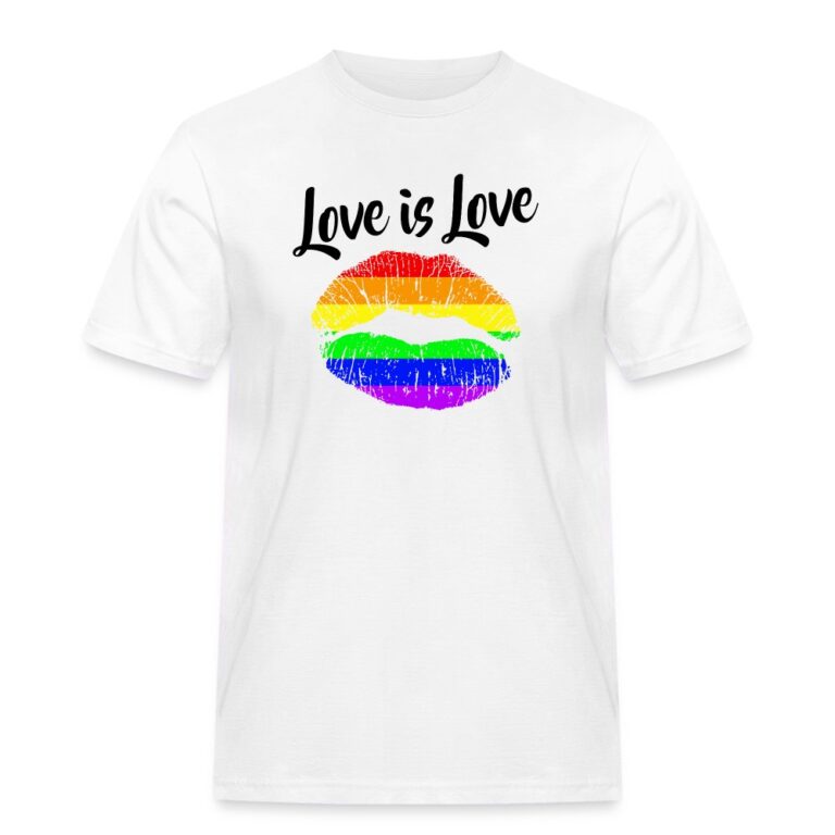 love-is-love-lips-maenner-workwear-t-shirt-weiss
