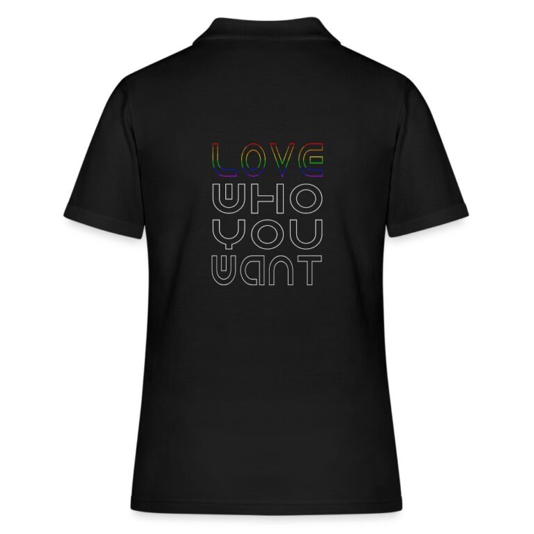 love-who-you-want-frauen-polo-shirt-schwarz