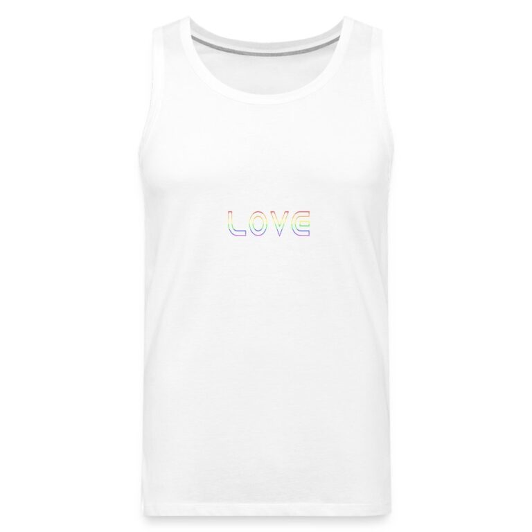 love-who-you-want-maenner-premium-tank-top-weiss