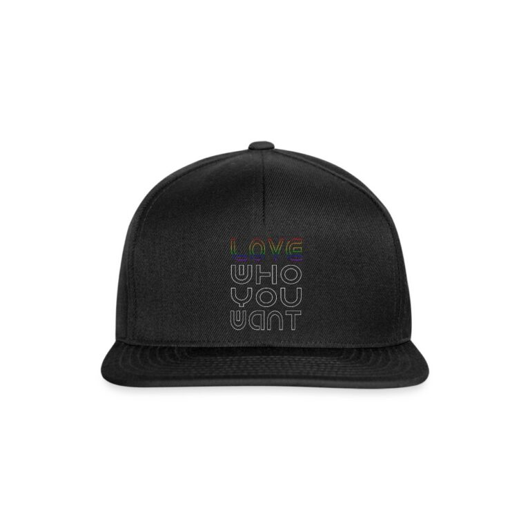 love-who-you-want-snapback-cap-schwarz-schwarz