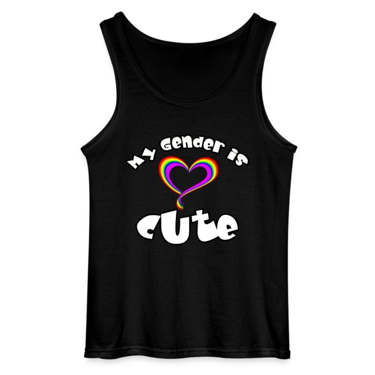 my-gender-is-cute-gildan-maenner-tank-top-schwarz