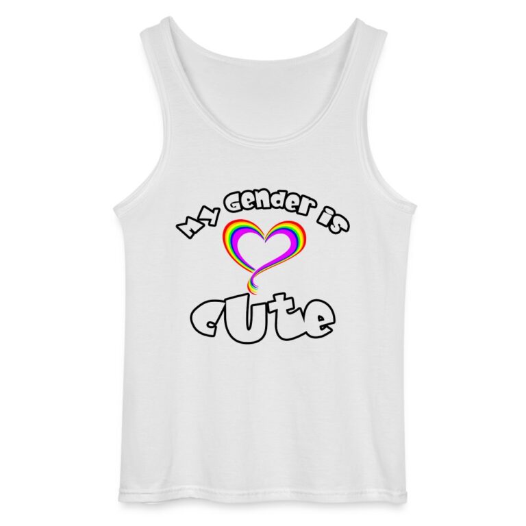 my-gender-is-cute-gildan-maenner-tank-top-weiss