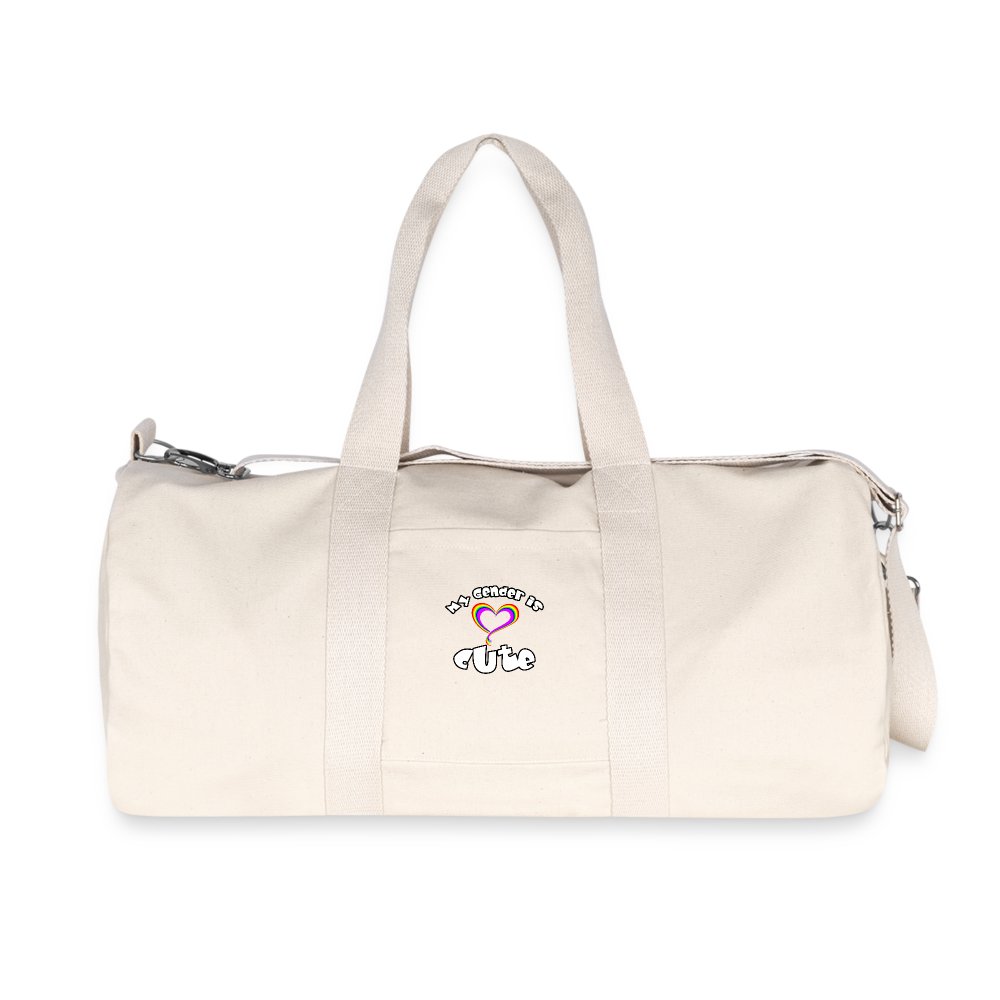My Gender is Cute - Stanley/Stella recycelte Canvas Duffle Bag Naturweiß