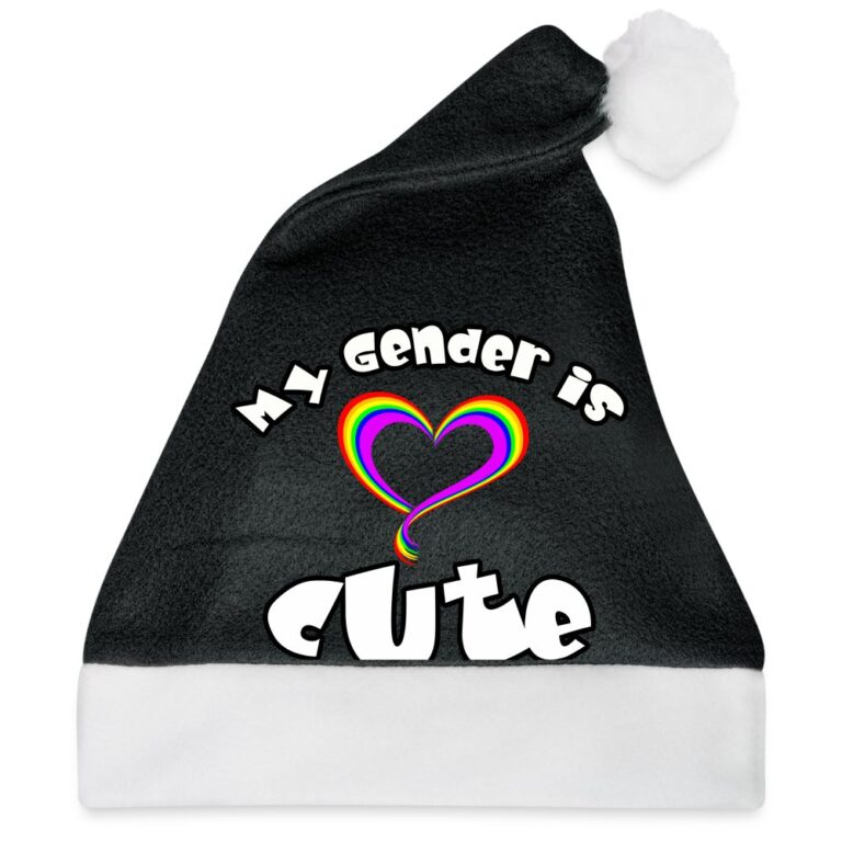 my-gender-is-cute-weihnachtsmuetze-schwarz-weiss