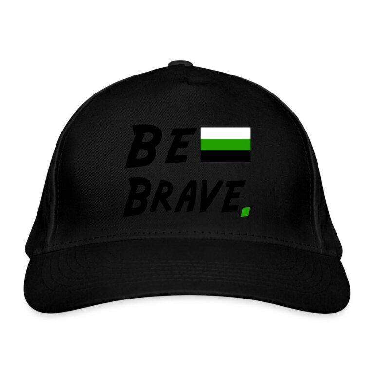 neutrois-be-brave-bio-baseballkappe-schwarz