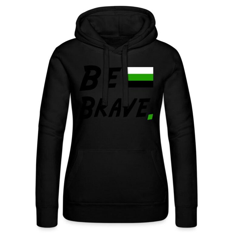 neutrois-be-brave-frauen-kapuzen-sweater-von-russell-schwarz