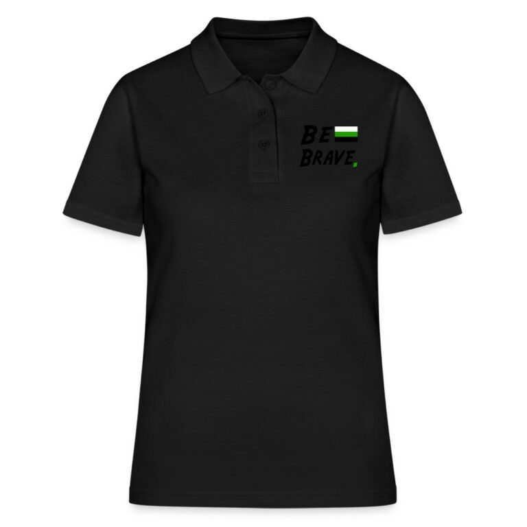 neutrois-be-brave-frauen-polo-shirt-schwarz
