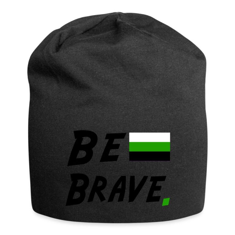 neutrois-be-brave-jersey-beanie-schwarz