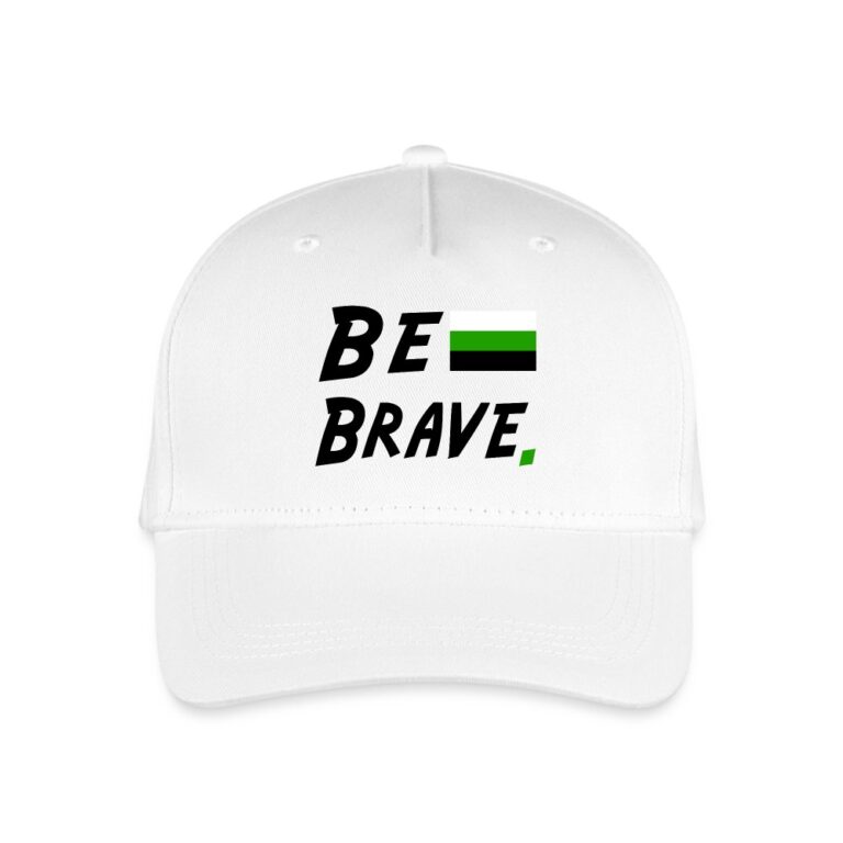 neutrois-be-brave-kinder-bio-basecap-weiss