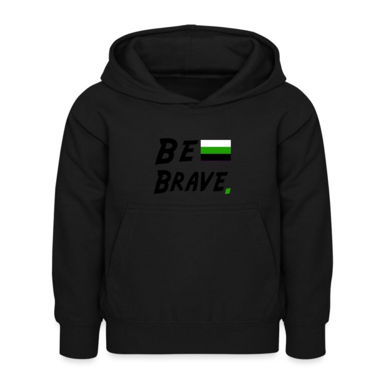 neutrois-be-brave-kinder-hoodie-schwarz