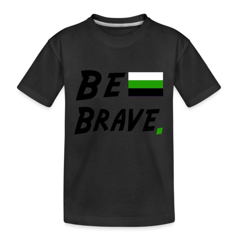neutrois-be-brave-teenager-premium-bio-t-shirt-schwarz