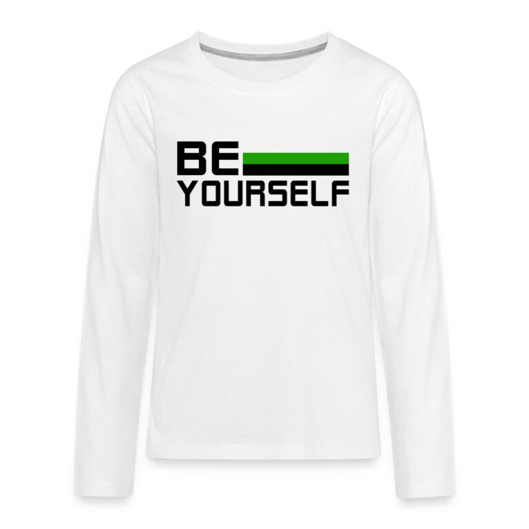 neutrois-be-yourself-teenager-premium-langarmshirt-weiss