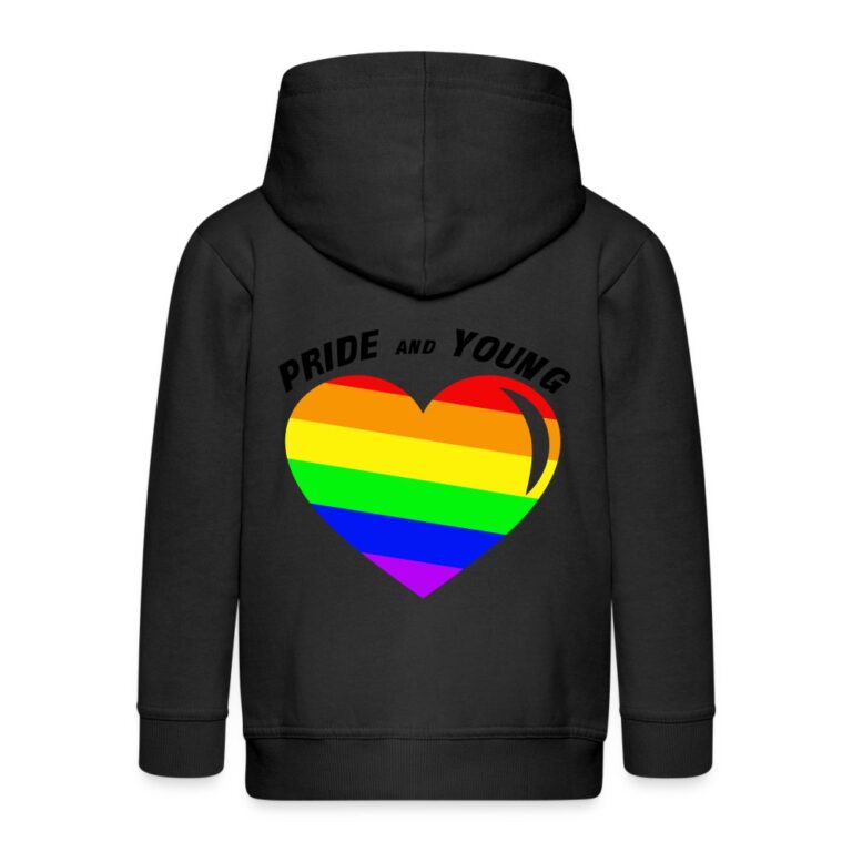 pride-and-young-kinder-premium-kapuzenjacke-schwarz