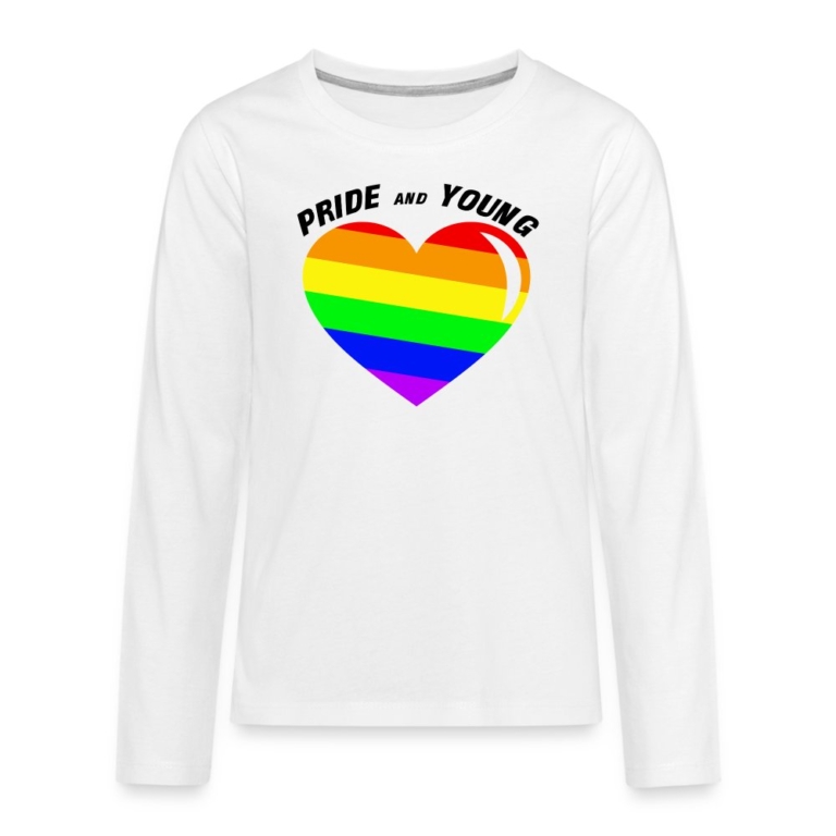 pride-and-young-teenager-premium-langarmshirt-weiss
