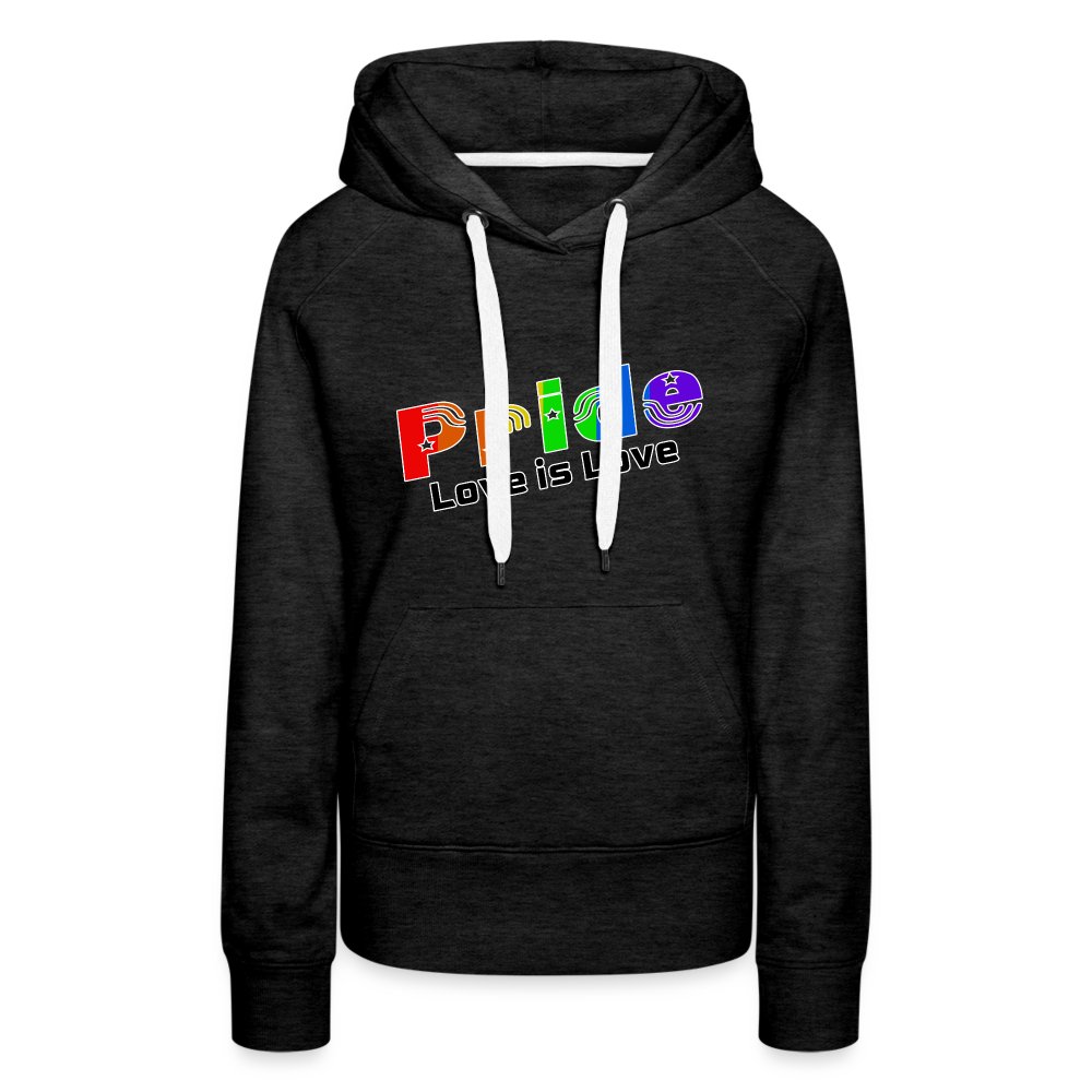 pride-love-is-love-frauen-premium-hoodie-anthrazit