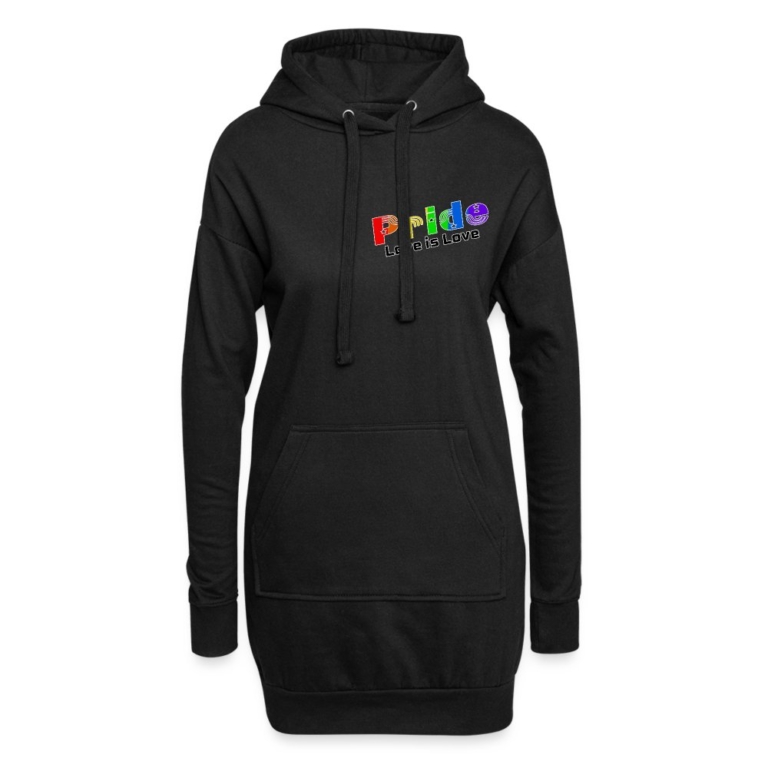 pride-love-is-love-hoodie-kleid-schwarz