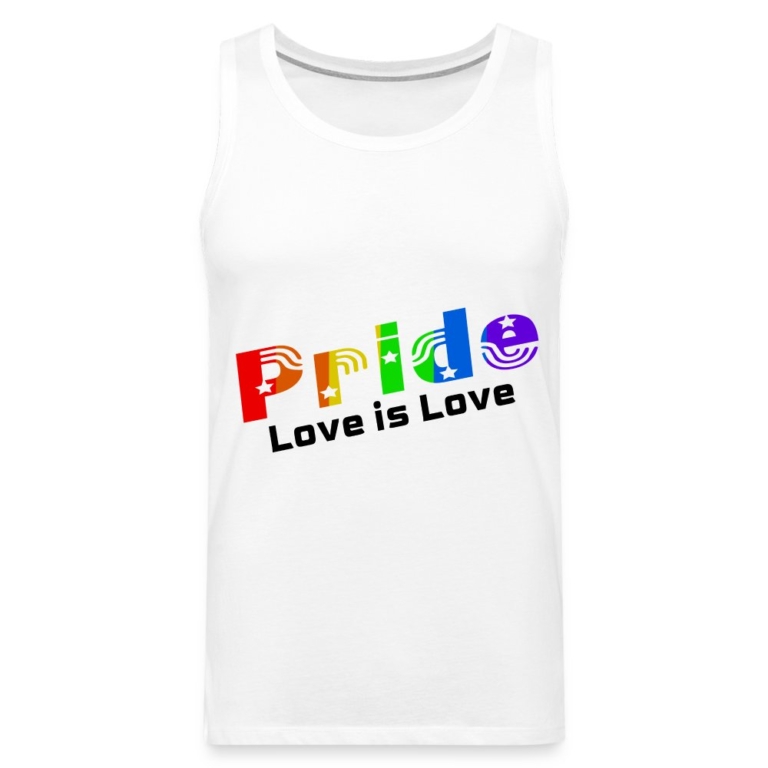 pride-love-is-love-maenner-premium-tank-top-weiss