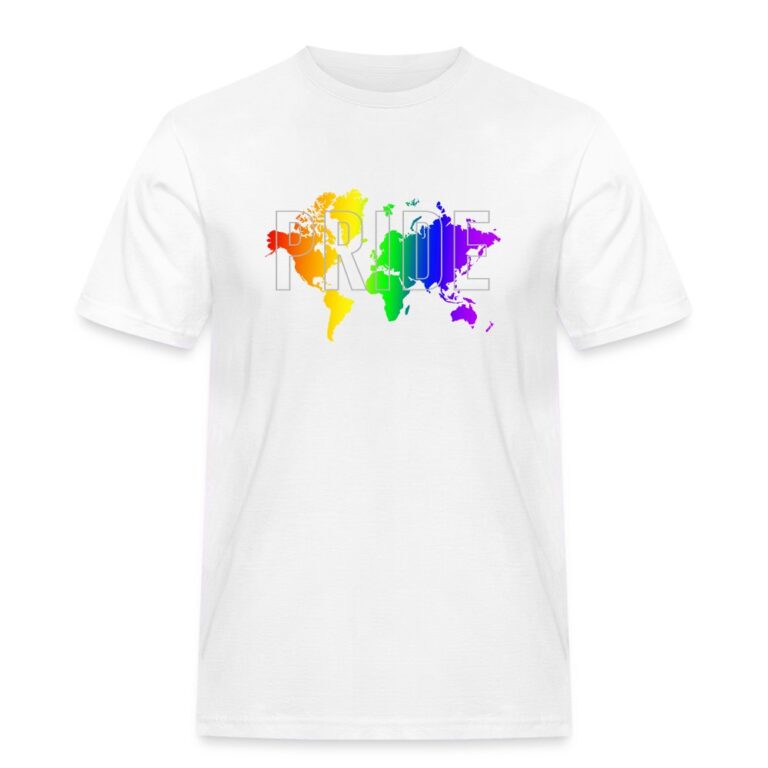 pride-worldmap-maenner-workwear-t-shirt-weiss