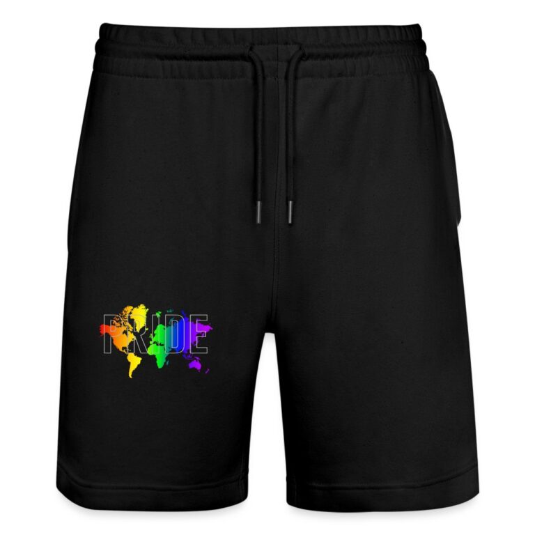 pride-worldmap-stanleystella-unisex-bio-joggingshorts-trainer-schwarz
