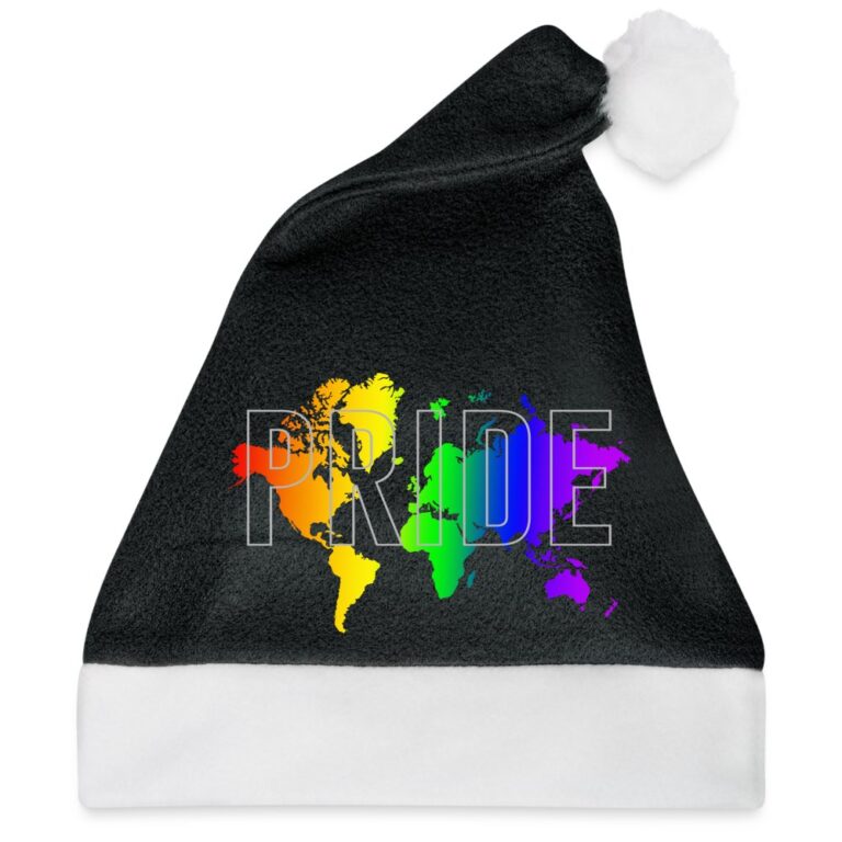 pride-worldmap-weihnachtsmuetze-schwarz-weiss
