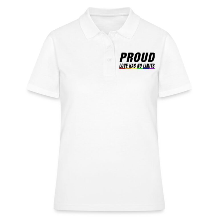 proud-love-has-no-limits-frauen-polo-shirt-weiss