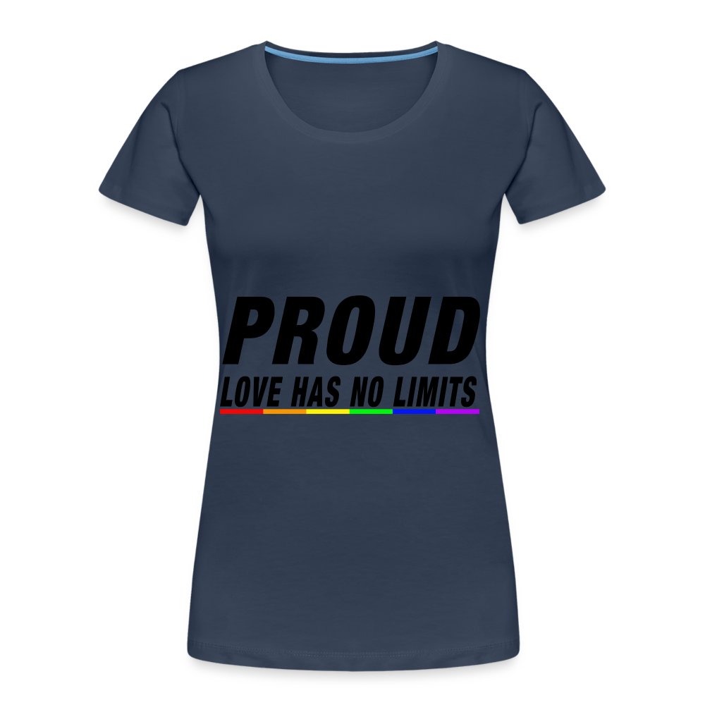 Love has no limits - Frauen Premium Bio T-Shirt Navy